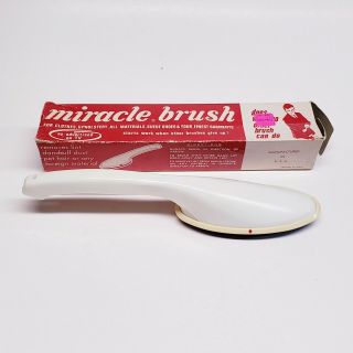 Vintage Miracle Brush Lint Dandruff Hair Dust Remover With Instructions