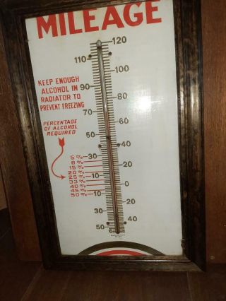 Polarine Standard Gas - Oil Thermometer Sign Antique Gas Station Display