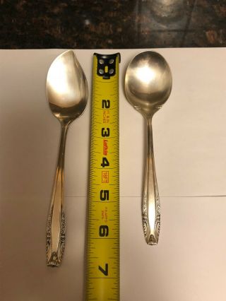 Wallace Stradivari Sterling S Salad Set Large Fork/Spoon,  Jelly Spoon,  Ice Spoon 5