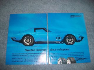 1994 Bfgoodrich Tires Vintage 2pg Ad With 1969 Corvette Coupe