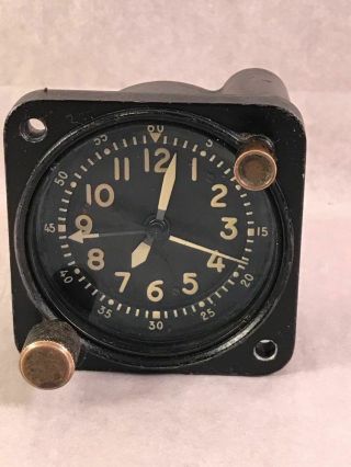 Waltham 8 Day Aircraft Clock A - 13a - 1 22 Jewels Chronograph
