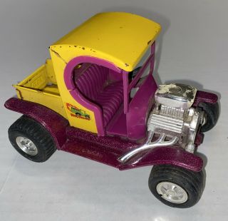 Vintage 1970s Tonka Hot Hauler Model T Rod A Truck Hemi Purple Yellow