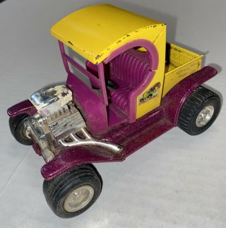 Vintage 1970s Tonka HOT HAULER Model T Rod A Truck Hemi Purple Yellow 2