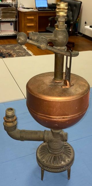 Antique Penberthy Houdaille Sump Pump Steam Loop 23 " Copper Brass Estate Find