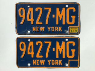 Pair 1973 York License Plate Tag 1966 1968 1970 1972 Available As 1/22/21