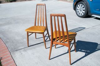 Mid - Century Modern,  Danish Modern Niels Koefoed " Eva " Dining Chairs (set Of 2)