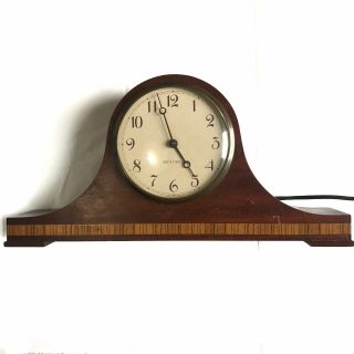 Vintage Seth Thomas Lynton Mantle Clock Model No.  E511 - 000 Mahogany Wood Inlay