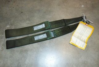 F - 4 Phantom Martin Baker Ejection Seat Parachute Container Retaining Straps,  Mbeu