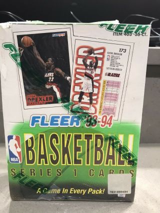 93/94 93 - 94 Fleer Basketball - Series 1 36 Packs Factory