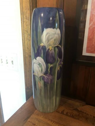 Oh My Goodness Gorge Antique Wg & Co Limoges Large Hand Painted Vase.
