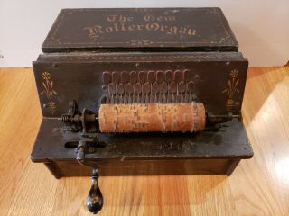 Antique Gem Roller Organ Music Machine Primitive