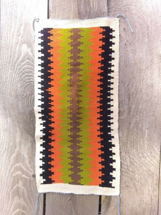 Antique Navajo Rug Blanket Native American Indian Germantown Tapestry Weaving 6
