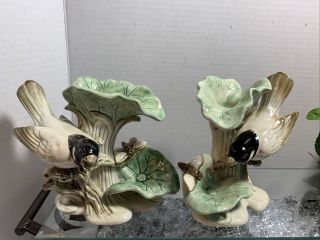 Vintage 1978 Fitz And Floyd Bird And Leaf Candle Holder