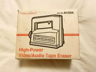 Vintage Radio Shack Realistic 44 - 233a High Power Video Audio Tape Eraser