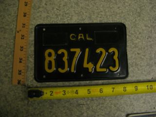 1963 63 California Ca Motorcycle License Plate 837423