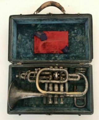 Antique Monarch J W York & Sons Trumpet Coronet Ed Smith & Allen Neb Grand Rapid