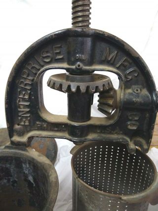 Antique Cast Iron Enterprise Mfg.  Co.  Large Sausage Press Stuffer No.  2070 2