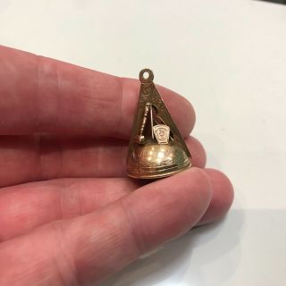 Rare 9ct 9k Gold Mason Masonic Royal Arch Compass Pendent Watch Fob Seal Masons