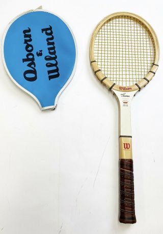 Vintage Wilson Jack Kramer Autograph Medium Wooden Tennis Racket Euc