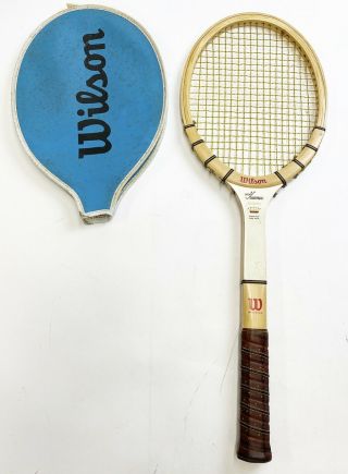 Vintage Wilson Jack Kramer Autograph Medium Wooden Tennis Racket EUC 2