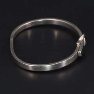 Vtg Sterling Silver Mexico Taxco Belt Buckle 6.  5 " Adjustable Bangle Bracelet 20g