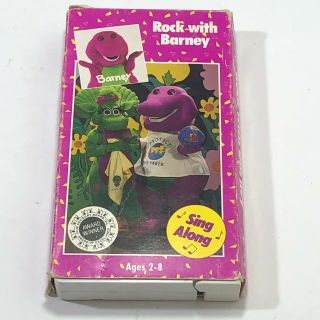 Barney - Rock With Barney (VHS,  1992) Vintage Sing Along Dinosaur 2