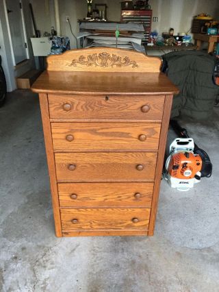 Antique Arts & Crafts Dresser Quarter Sawn Oak - Five Drawer