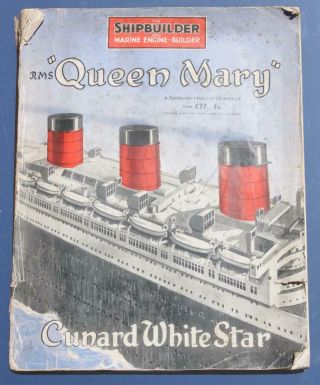 Cunard White Star Line Rms Queen Mary Souvenir Number Of The Shipbuilder 1936