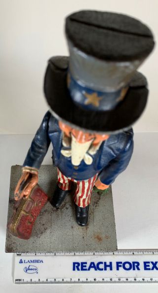 Antique Uncle Sam Cast Iron Mechanical Bank - USA 5