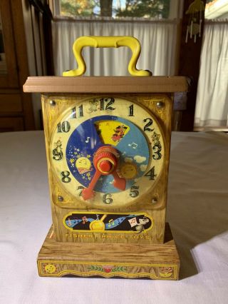 Vintage Fisher - Price Music Box Tick Tock Clock Issue 1964 Vgc 997 Ships 2u