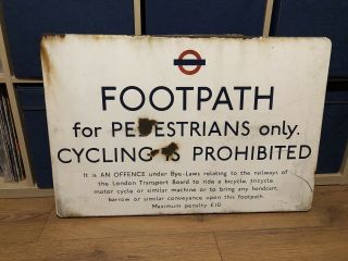60’s / 70’s London Underground Enamel Footpath Sign