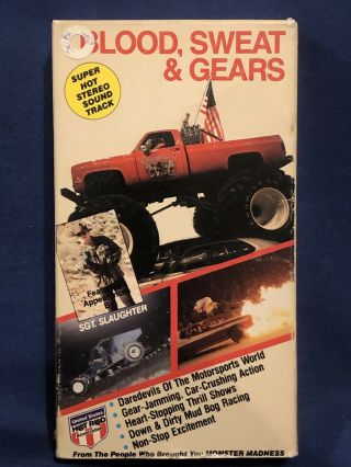 Blood,  Sweat & Gears Vhs Vintage Monster Truck Racing