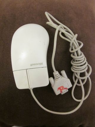 Vintage Microsoft Serial 2.  0a Comfort 2 Button Mouse Pn 50674 Wired