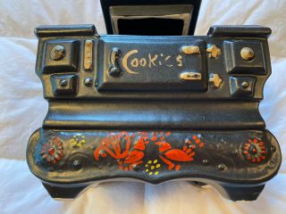 Vintage Mccoy Pottery Grandma’s Black Cook Stove Cookie Jar Pennsylvania Dutch