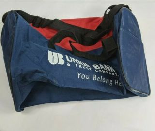 VTG Minor League Baseball Lincoln NE Saltdogs Duffle Travel Bag Red Blue 3