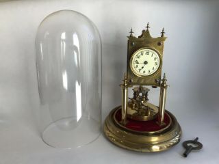 Antique 400 - Day Anniversary Clock Disc Pendulum Germany,  Early 1900 
