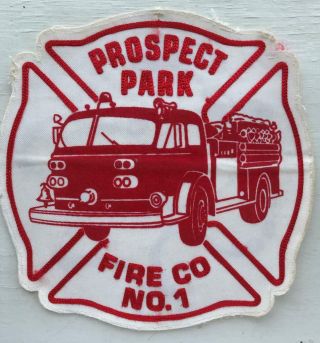 Vintage Prospect Park Fire Co.  No.  1 Jacket Patch