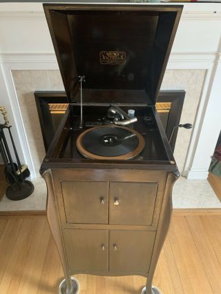 Vv - 80 Victor Victrola Antique Phonograph Cabinet Record Player - - Refurbed