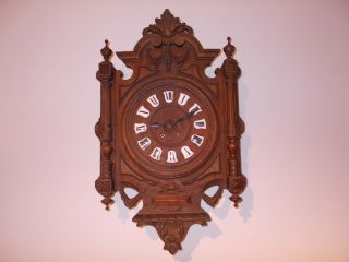 Antique French Wall Clock Japy Freres Walnut Henry Ii 1880th