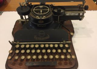 Antique HAMMOND MULTIPLEX Typewriter On Wooden Case/Bottom No Lid 182894 2
