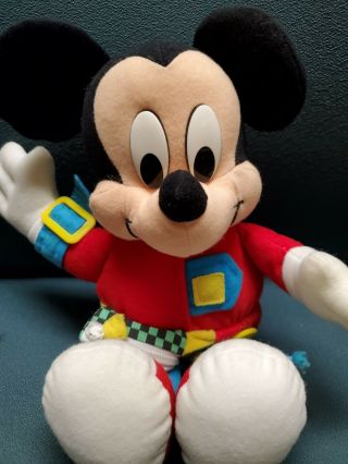 Vintage 1992 Mickey Mouse Learn Dress Doll Mattel Stuffed Plush Fun Toy