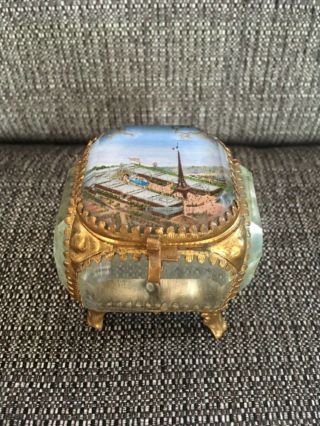 Antique Victorian French Ormolu Jewelry Casket Box