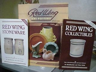 3 Vintage Red Wing Art Pottery Collectibles Reference Price Books 1920 
