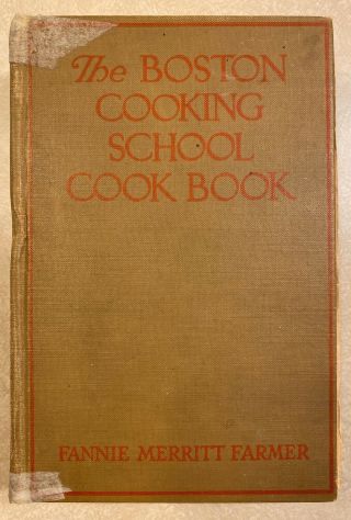 The Boston Cooking School Cook Book Fannie Farmer 1938 Revised Edition Vintage