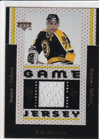 96/97 Ud Upper Deck Ray Bourque Game Jersey 5