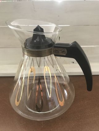 David Douglas Mid Century Modern Vintage Atomic Glass Coffee Pot Carafe