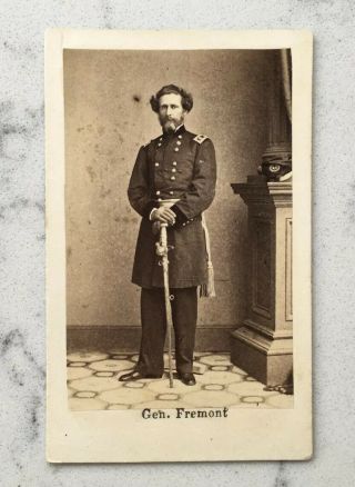 Antique Cdv Photograph Union Major General John Charles Fremont Brady Civil War