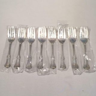 Set Of 8 Birks Francis I Sterling Silver Salad Forks In Packages S152