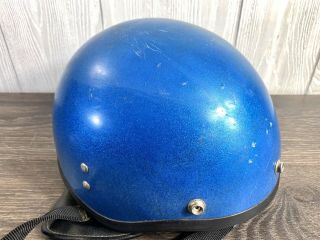 Vintage 1968 Vintage DS D - 10 Blue Flake shorty scooter - motorcycle helmet 2