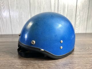 Vintage 1968 Vintage DS D - 10 Blue Flake shorty scooter - motorcycle helmet 3
